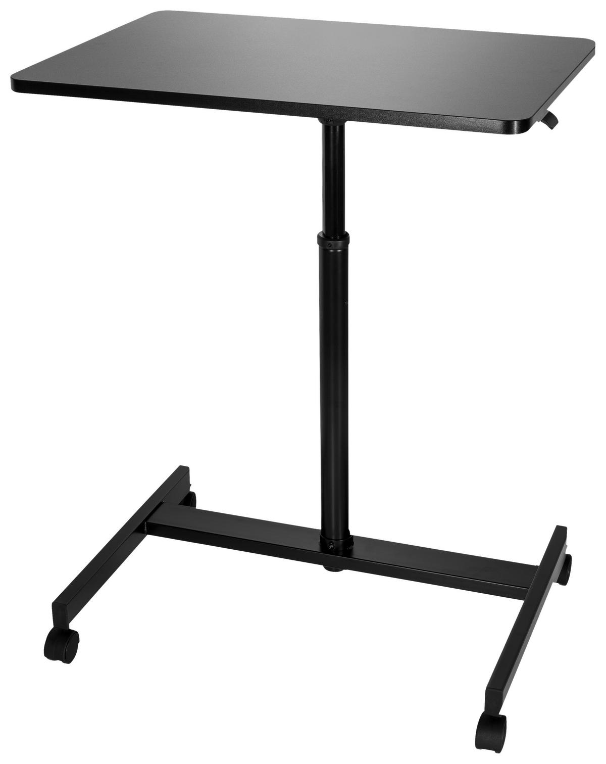 Stehpult Stand Vm-su Höhenverstellbar Schwarz - Schwarz, Basics, Holzwerkstoff/Metall (70/48/80-114cm) - MID.YOU