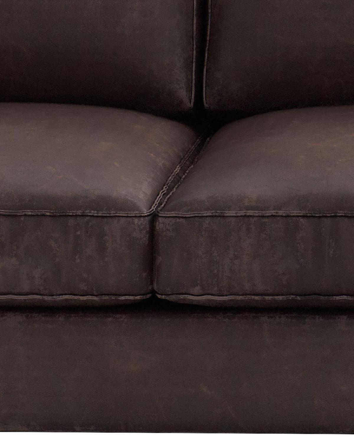 Ecksofa Packo Dunkelbraun S: 265x160 Cm - Dunkelbraun/Schwarz, Design, Textil (265/160cm) - Livetastic