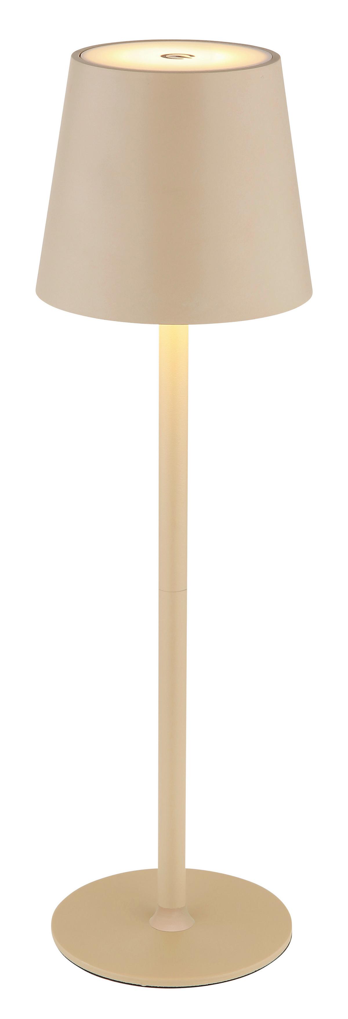 Akku-tischleuchte Kana - Sandfarben, MODERN, Kunststoff/Metall (11/11/35,5cm) - Luca Bessoni