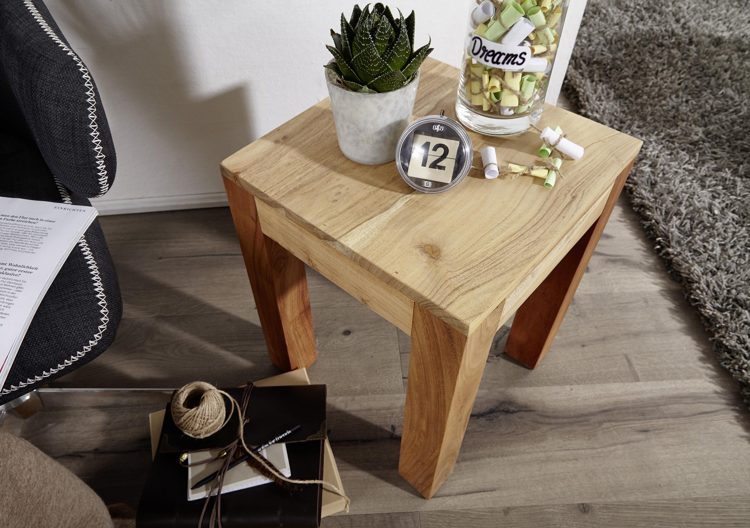Beistelltisch Mumbai aus Akazie Massivholz Maße