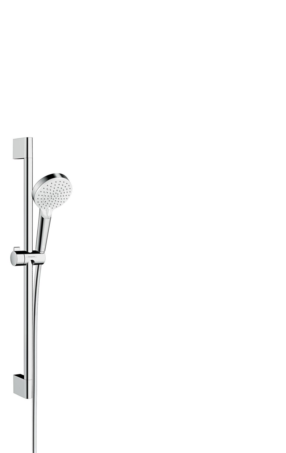 Brausegarnitur Hansgrohe Weiß/ Chromfarben 2-Fach Verstellbar - Chromfarben/Weiß, Basics (14/66,9/28,1cm) - Hansgrohe