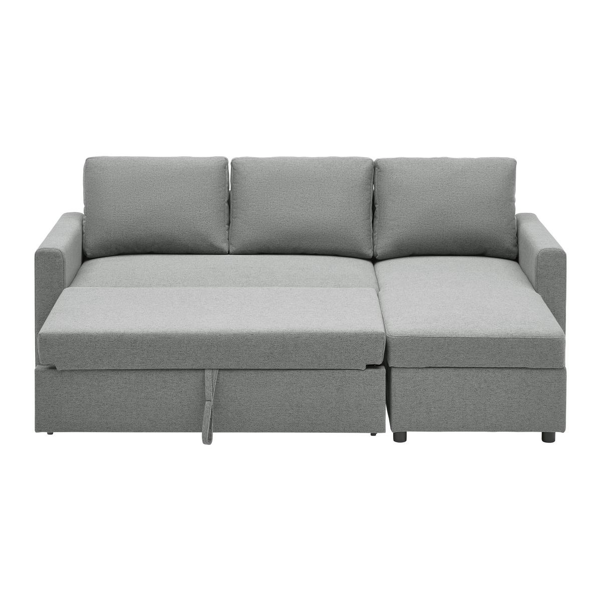 Rohová sedačka VICTORIA, obojstranná, sivá - čierna/sivá, Modern, kov/drevo (215/82/145cm) - P & B