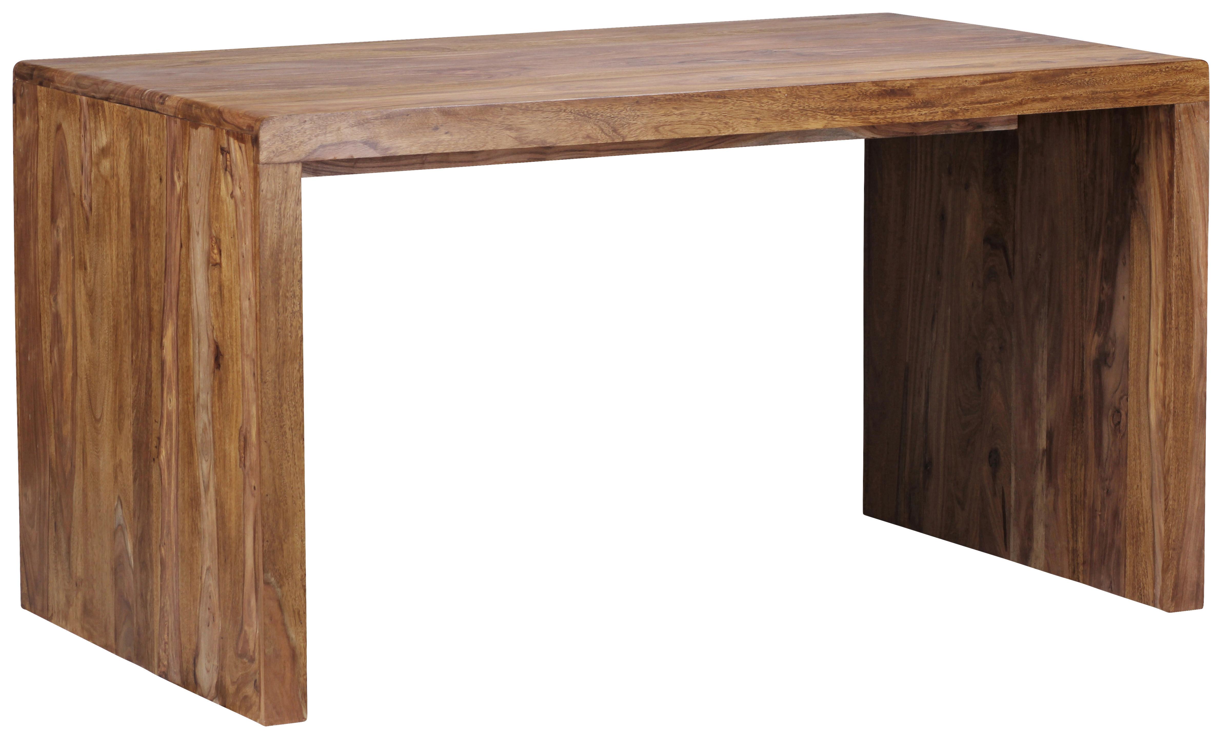 Schreibtisch Sheesham Sheeshamfarben B: 80 cm - Sheeshamfarben, Design, Holz (140/80/76cm) - MID.YOU