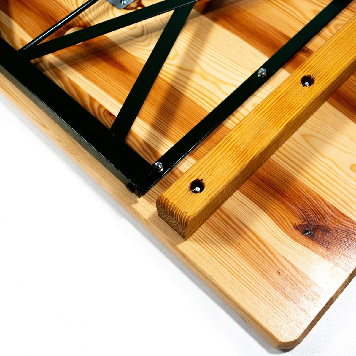 Garten-bartisch Biertisch 220x50x78cm (bxtxh) - Fichtefarben/Grün, Basics, Holz/Metall (220/78/50cm)