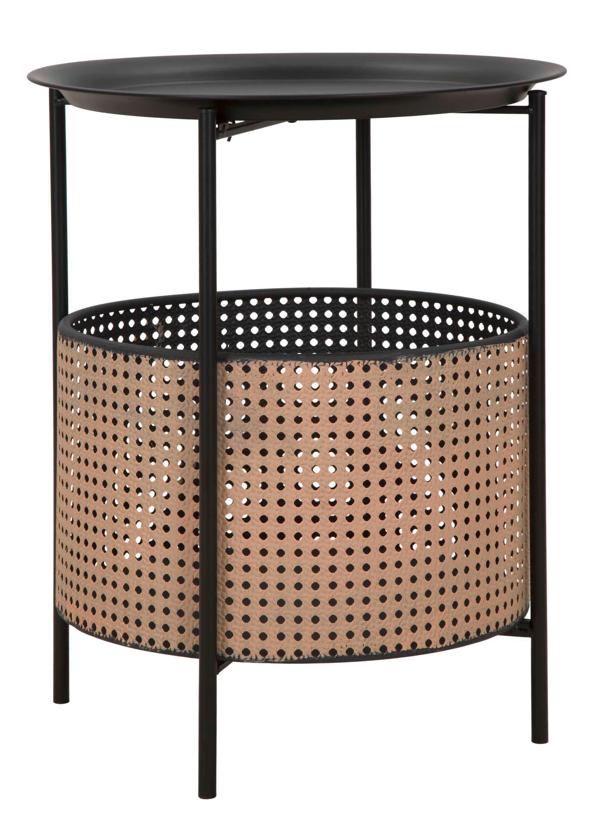 Couchtisch Osaka Goldfarben, Schwarz B: 40 cm - Goldfarben/Schwarz, Basics, Metall (40/50/40cm)