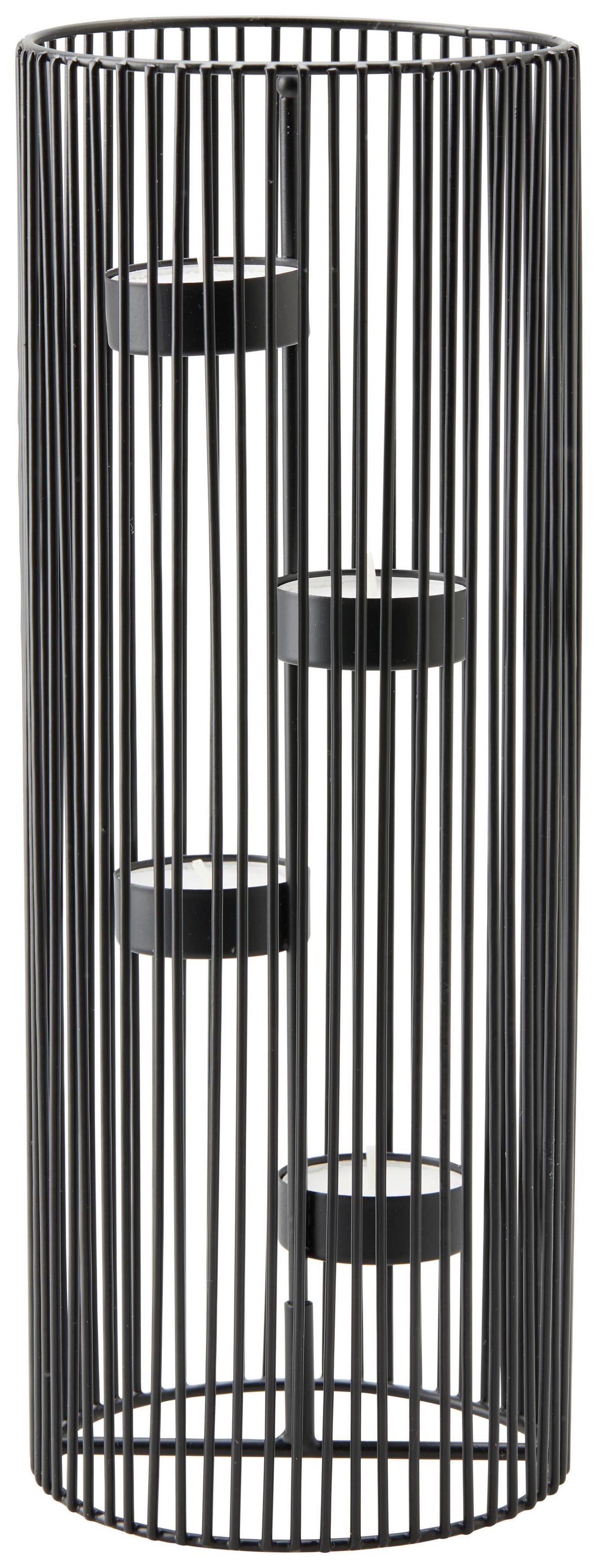 Svietnik Thea, V: 30cm - čierna, Basics, kov (11/30cm) - Modern Living