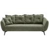 3-Sitzer-Sofa Baggio Olivgrün B: 236 cm - Schwarz/Olivgrün, MODERN, Textil (236/94/103cm) - Livetastic
