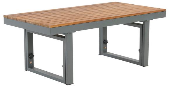 Loungegarnitur 3-Tlg Paris Aus Akazienholz/Stahl mit Kissen - Grau/Teakfarben, MODERN, Holz/Metall (240/177/42/51cm) - Beldano