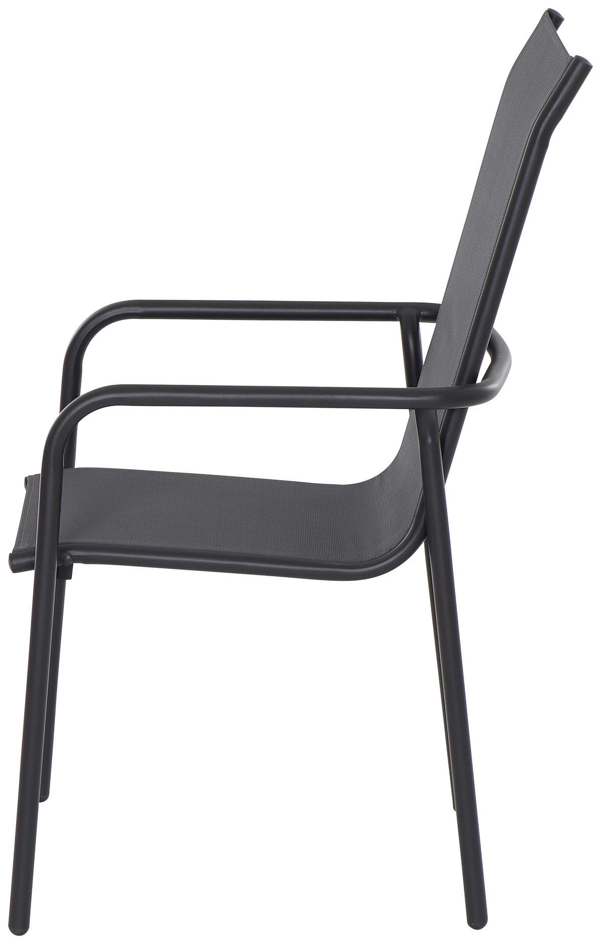 Gartengarnitur 7-tlg. Torino Aus Metall/glas/textil - Grau, MODERN, Glas/Textil (150/74/90cm) - Beldano