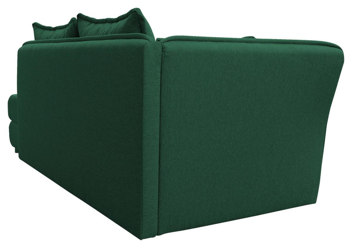 Liege Latte Grün Inkl. Bettkasten Ottomane Links - Silberfarben/Grün, Design, Textil (107/84/99/224cm) - MID.YOU