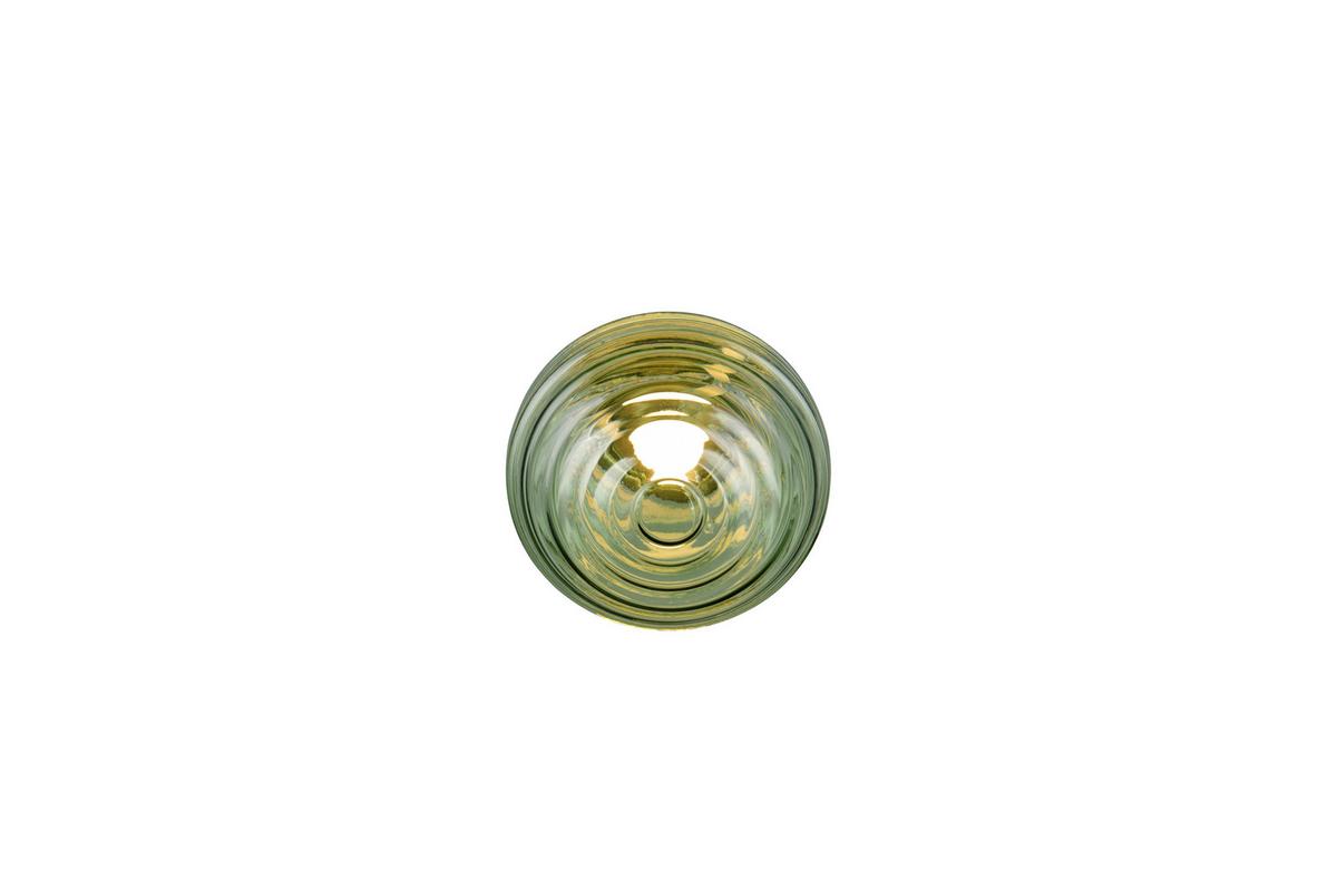 Led-wandleuchte Earl Grün Messingfarben D: 15,5 Cm - Messingfarben/Grün, LIFESTYLE, Glas/Metall (15,5/15cm)