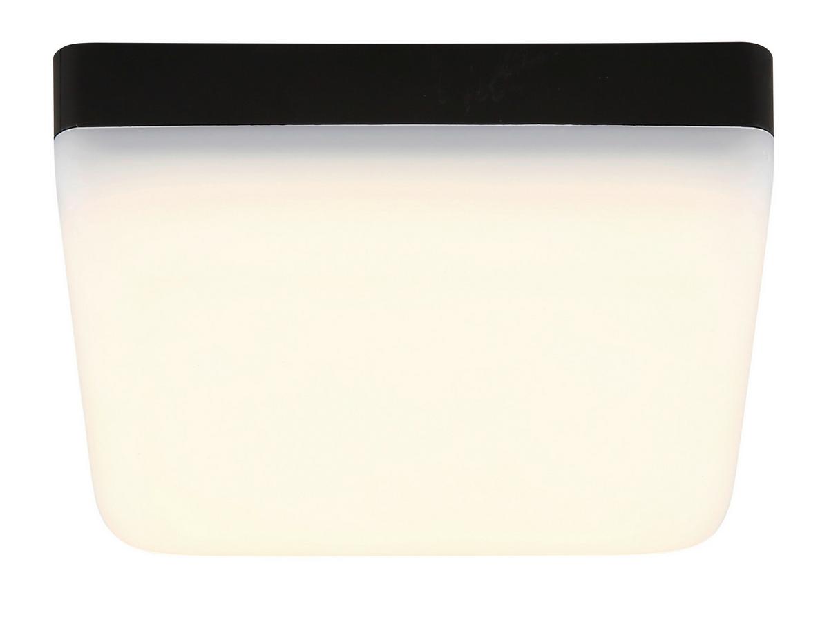 Led-deckenleuchte 12388-8 Matthew - Schwarz/Weiß, Basics, Kunststoff (12/12/4,5cm) - Globo