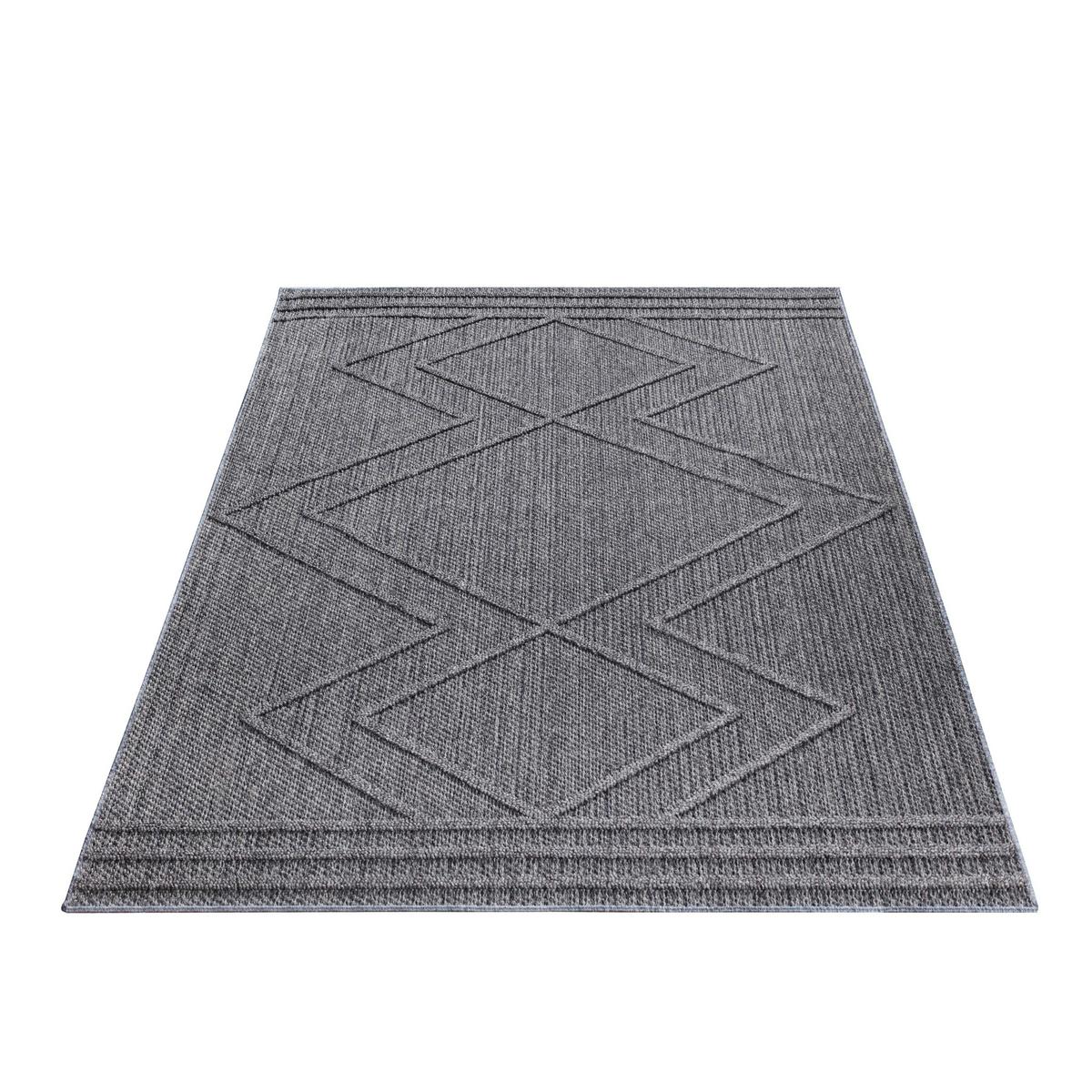 Outdoorteppich Patara - Grau, Design, Textil (160/230cm) - Novel