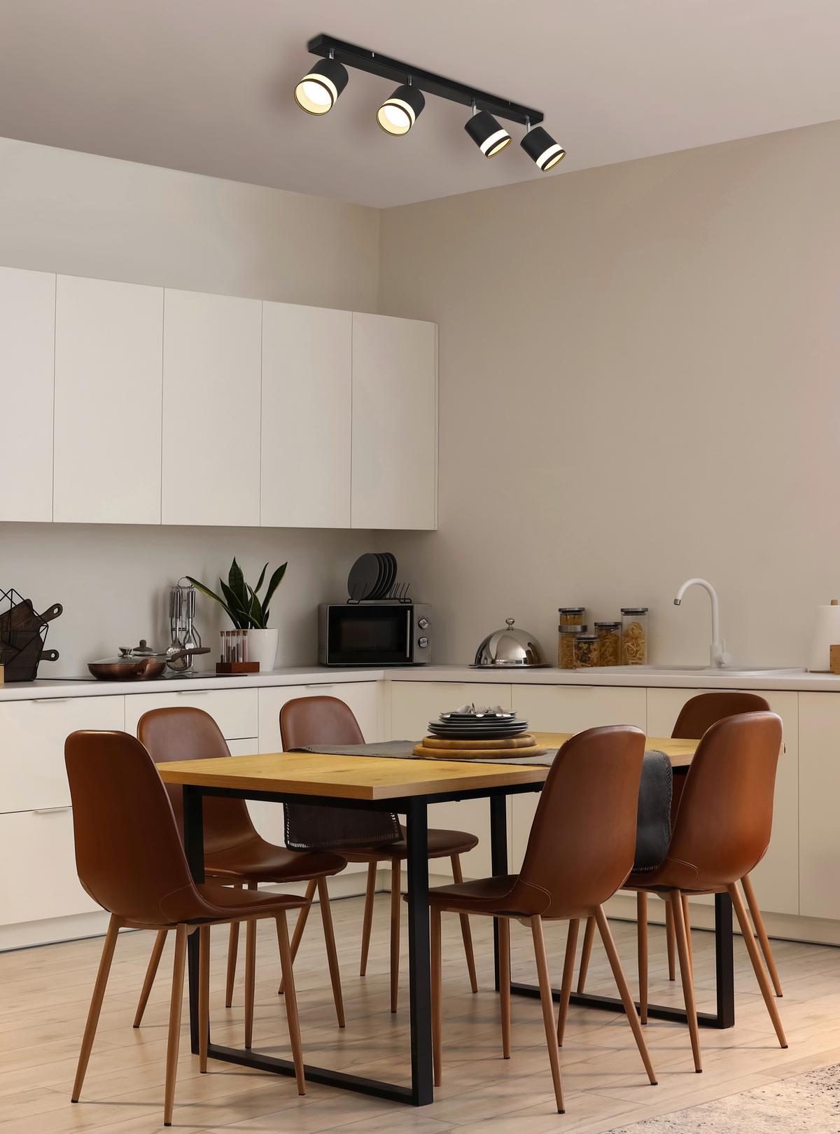 Spotlámpa 57852-4 Lucero - fekete/fehér, Design, műanyag/fém (80/8,2/18,5cm) - Globo