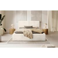 Polsterbett mit Bettkasten Inez Creme 180x200 cm - Creme/Schwarz, MODERN, Holz/Holzwerkstoff (180/200cm) - MID.YOU