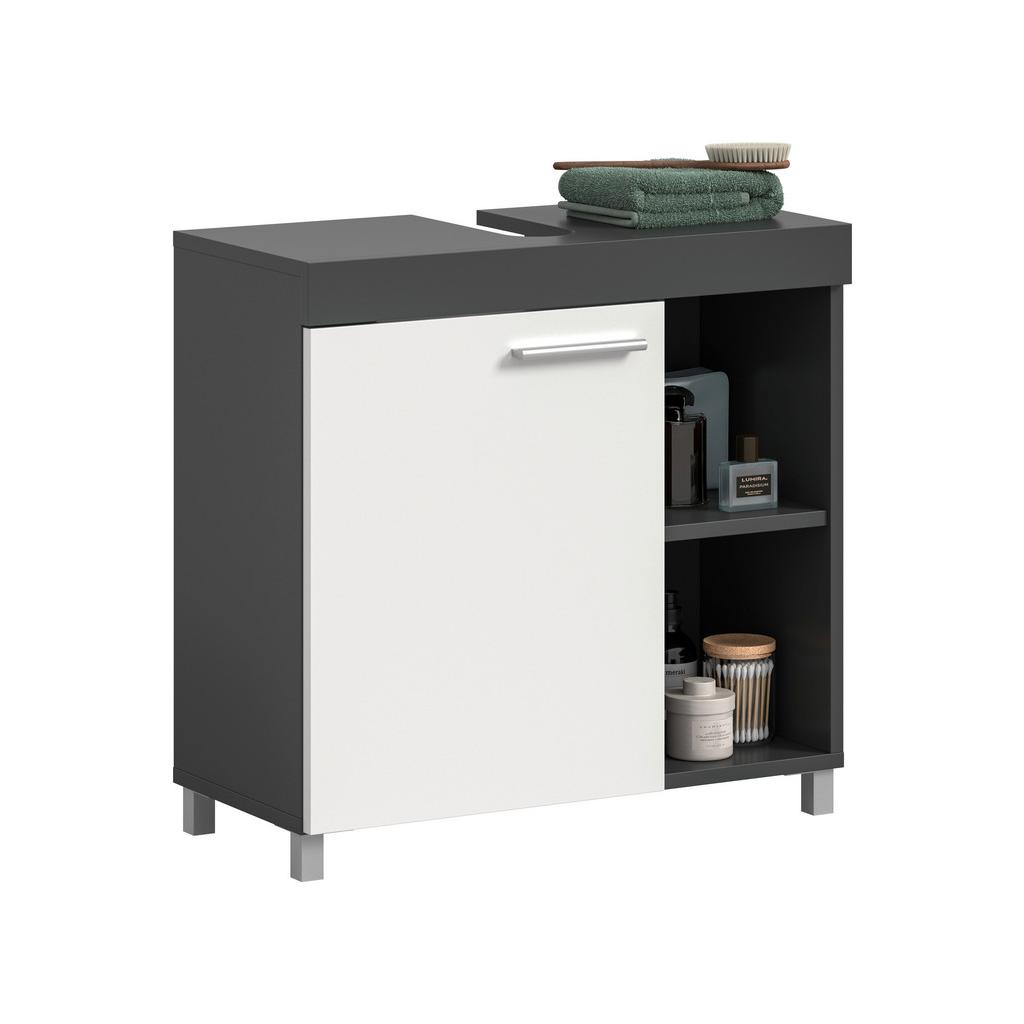 Waschbeckenunterschrank Noah Anthrazit/Weiß B: 65cm