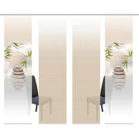 Flächenvorhang 4er Set Benessa - Naturfarben, Design, Textil (60/245cm) - Schmidt W. Gmbh