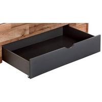 Bettkasten 2er-Set James B: 181 cm Graphit mit Rollen - Eichefarben/Graphitfarben, KONVENTIONELL, Holzwerkstoff/Kunststoff (181/27,5/199cm) - James Wood