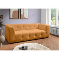 2,5-Sitzer Velice, Goldfarben B: 218 cm - Goldfarben/Schwarz, Design, Textil (218/72/95cm) - Livetastic