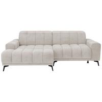 Rohová sedačka LAYA, levá, krémová tkanina MEMPHIS - krémová, Moderní, textil (155/250cm) - Premium Living