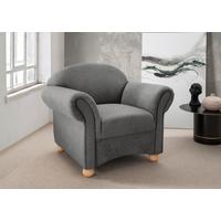 Sessel Torello Graubraun B: 90cm - Wildeiche/Graubraun, KONVENTIONELL, Textil (90/84/80cm) - Livetastic