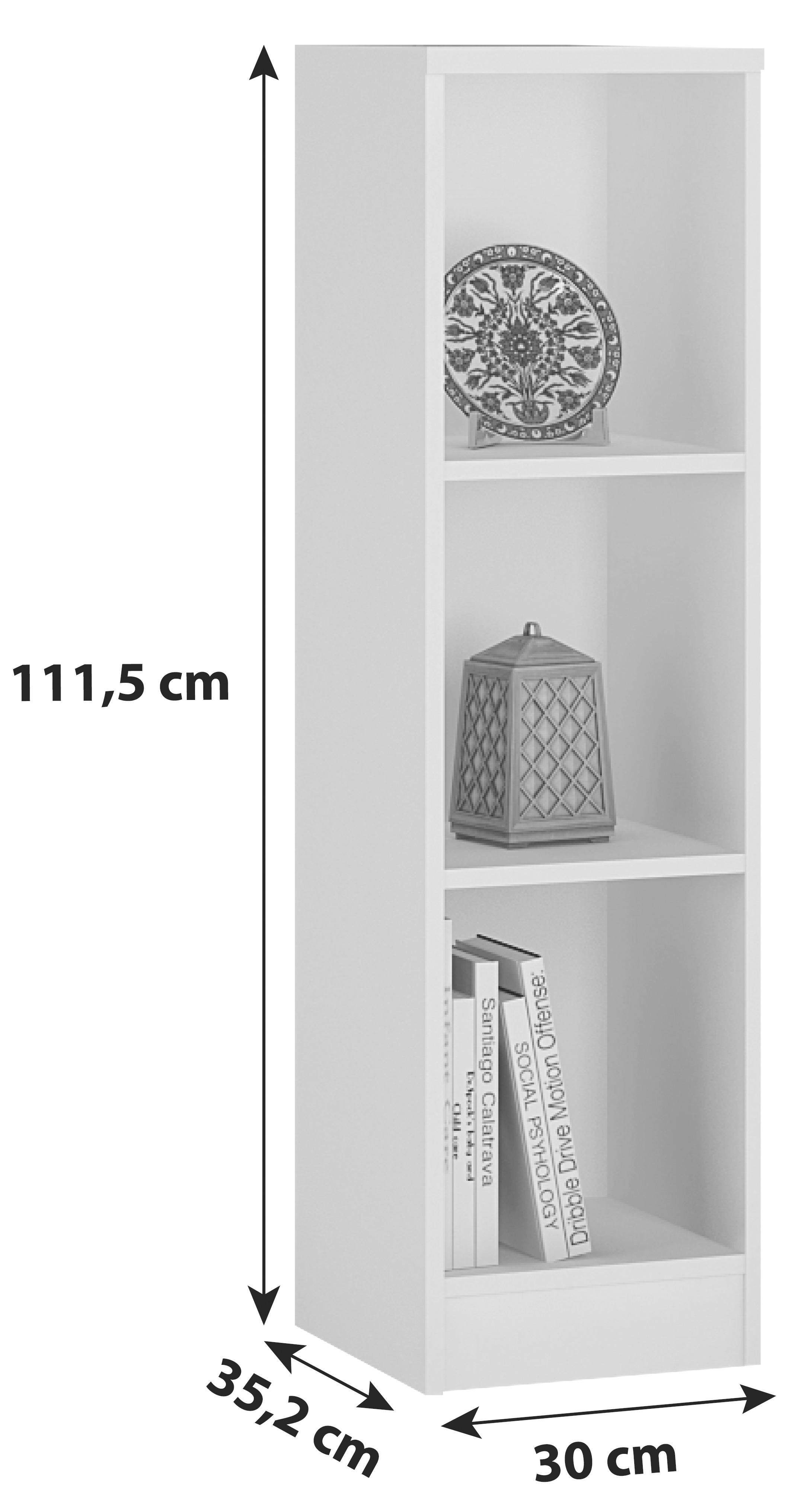 Regál 4-You Yur05 - biela, Moderný, drevo (30/111,5/35,2cm)