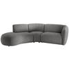 Ecksofa Jesi, Graubraun S: 182x276 cm - Graubraun/Schwarz, MODERN, Textil (182/276cm) - Livetastic