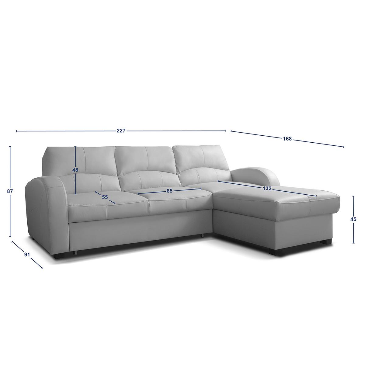 Ecksofa Tilo Rot S: 227 cm - Rot/Schwarz, Design, Leder/Textil (227/168cm) - Livetastic