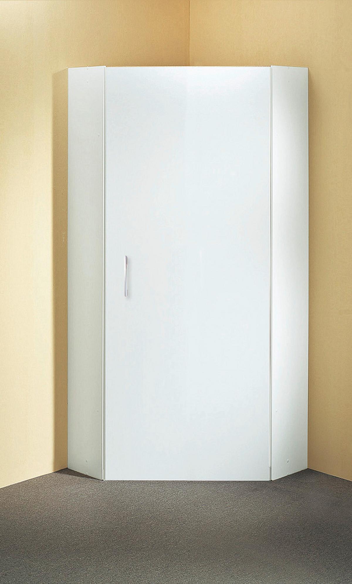 ROHOVÁ SKŘÍŇ MRK - bílá/barvy hliníku, Konvenční, kompozitní dřevo/plast (80/185/80cm) - Mömax