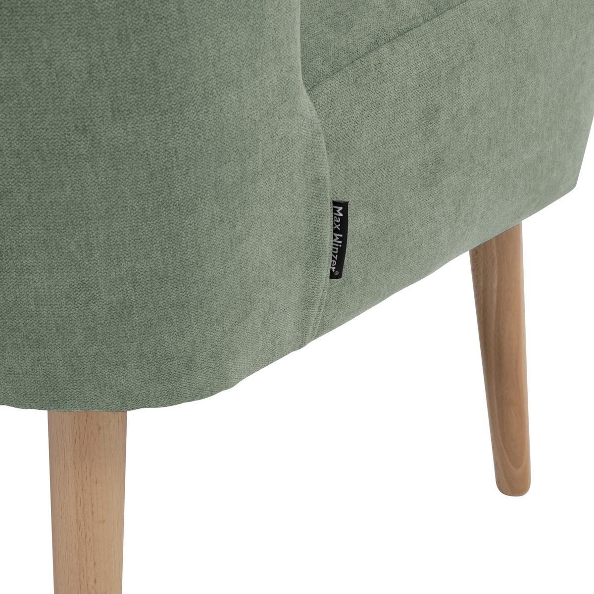 Sessel Fiona - Buchefarben/Hellgrün, Design, Textil (58/78/68cm) - Max Winzer