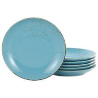 Sada plytkých tanierov NATURE COLLECTION, 6-dielna - svetlomodrá, Trend, keramika (27cm) - Creatable
