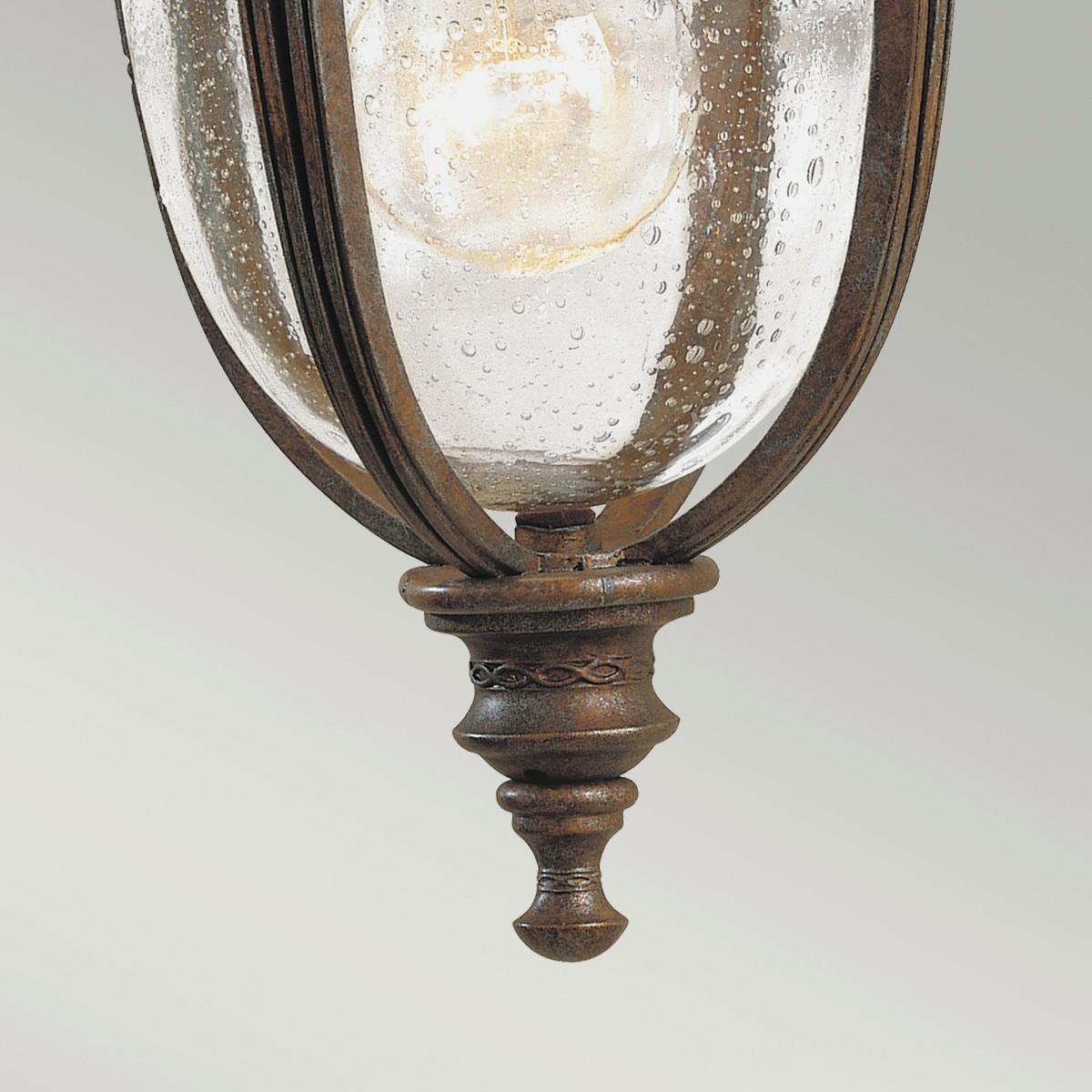 Außenwandleuchte 60 Watt Metall Glas, Wandmontage - Bronzefarben, KONVENTIONELL, Glas/Metall (16.7/32.1/19.1cm) - Elstead Lighting