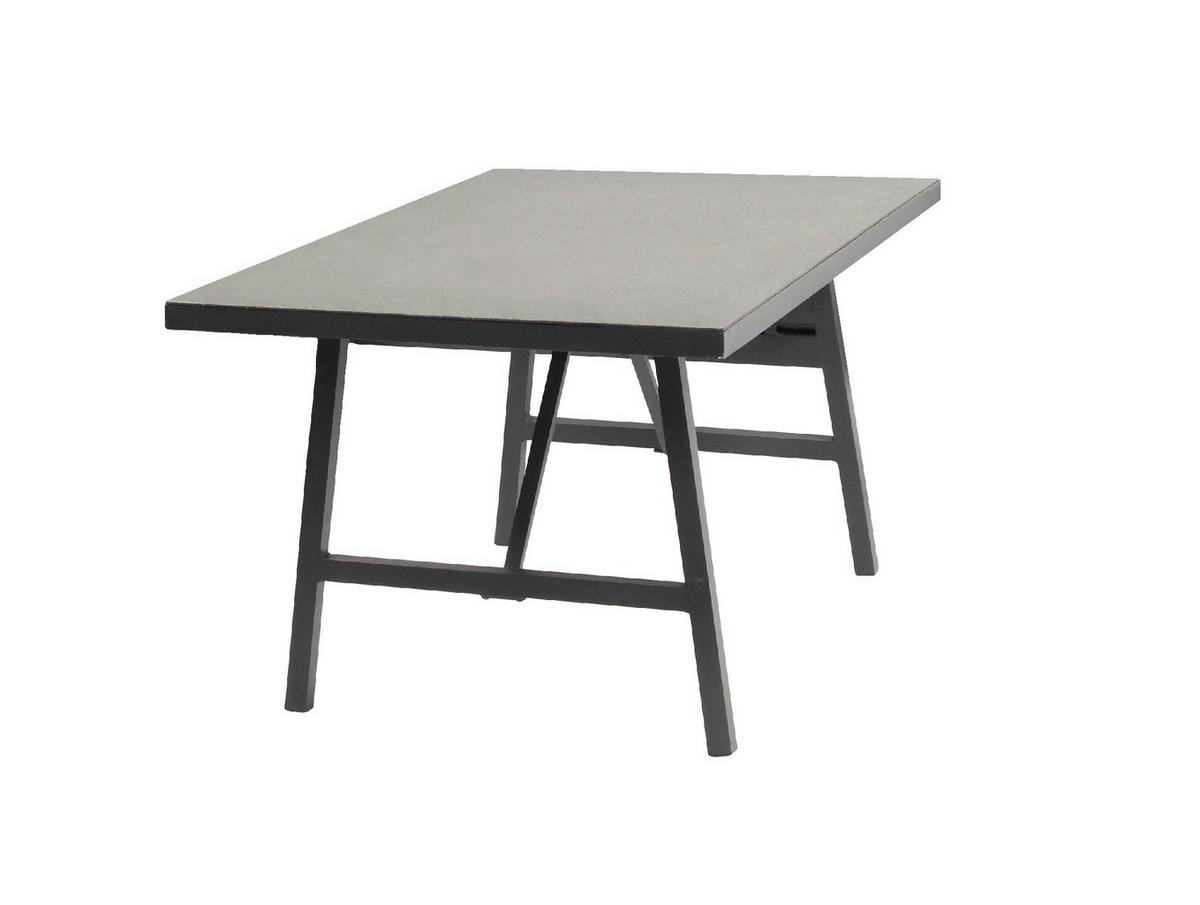 Loungegarnitur Signature Aus Metall Mit Kissen - Anthrazit/Silberfarben, Basics, Holz/Textil (130/63/240cm) - Acamp