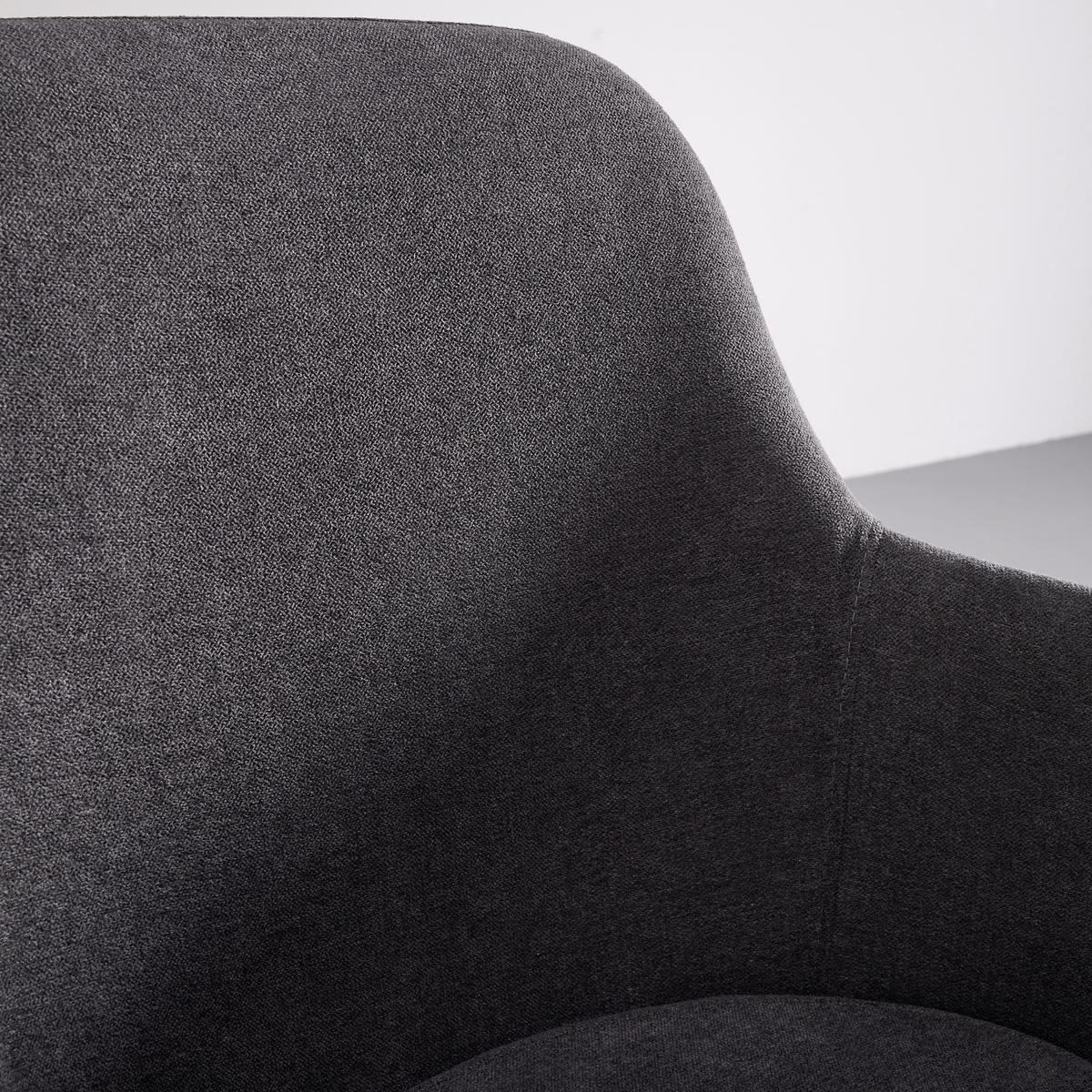 Stolička s podrúčkami MIA tmavosivá - čierna/tmavosivá, Modern, kov/textil (55,5/83/55cm) - Bessagi Home