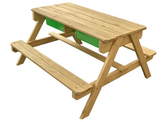 Multifunktionaler Kindertisch inkl. Tafel U. Kunststoffwanne - Naturfarben/Grün, Holz/Kunststoff (90/89/50cm) Multifunktionaler Kindertisch inkl. Tafel U. Kunststoffwanne - Naturfarben/Grün, Holz/Kunststoff (90/89/50cm)