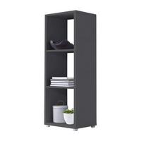 AKTENREGAL Nizza Anthrazit B: 37,5cm - Anthrazit/Silberfarben, MODERN, Holzwerkstoff (37,5/108,5/33cm) - MID.YOU