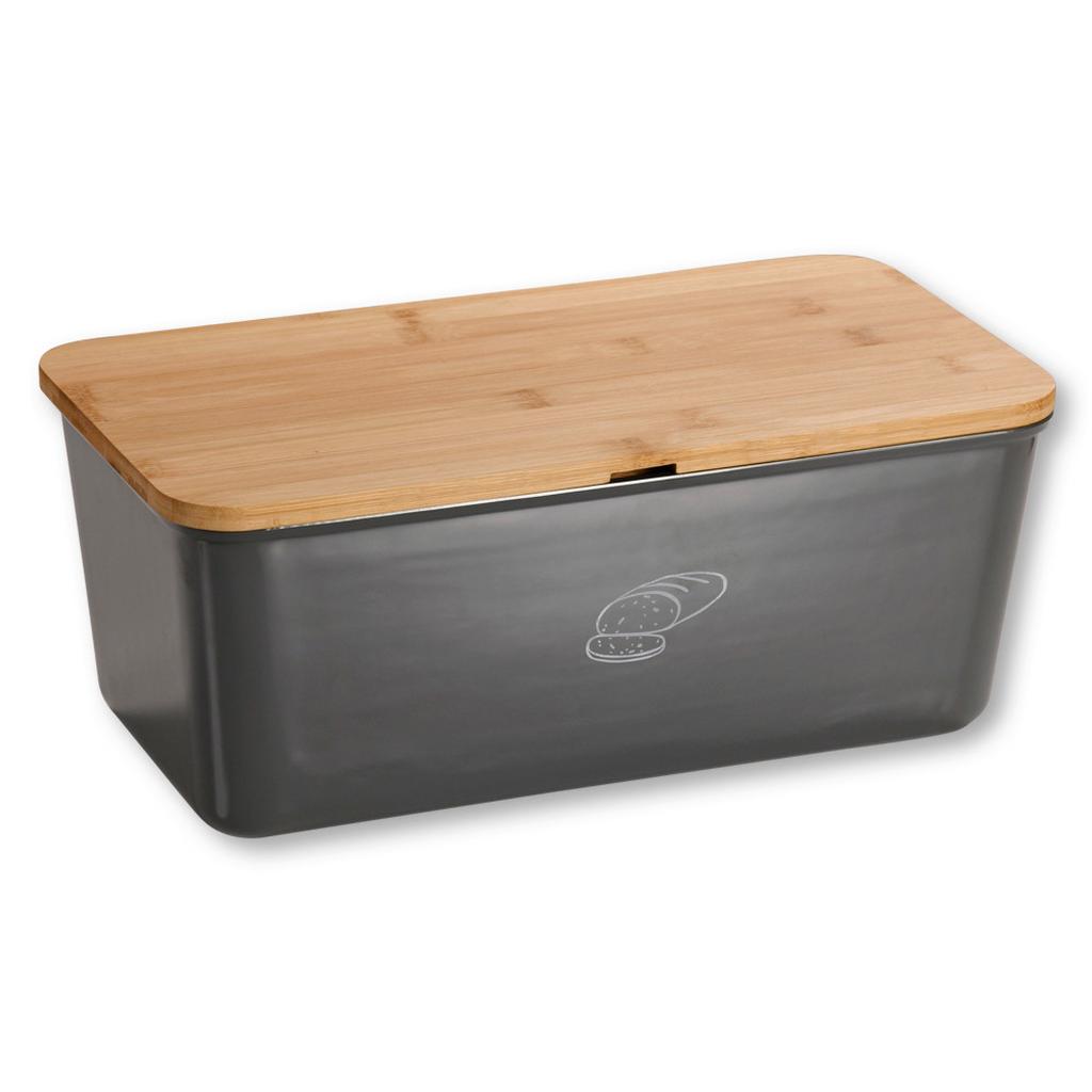 Brotbox Grau, Hellbraun L: 34 cm