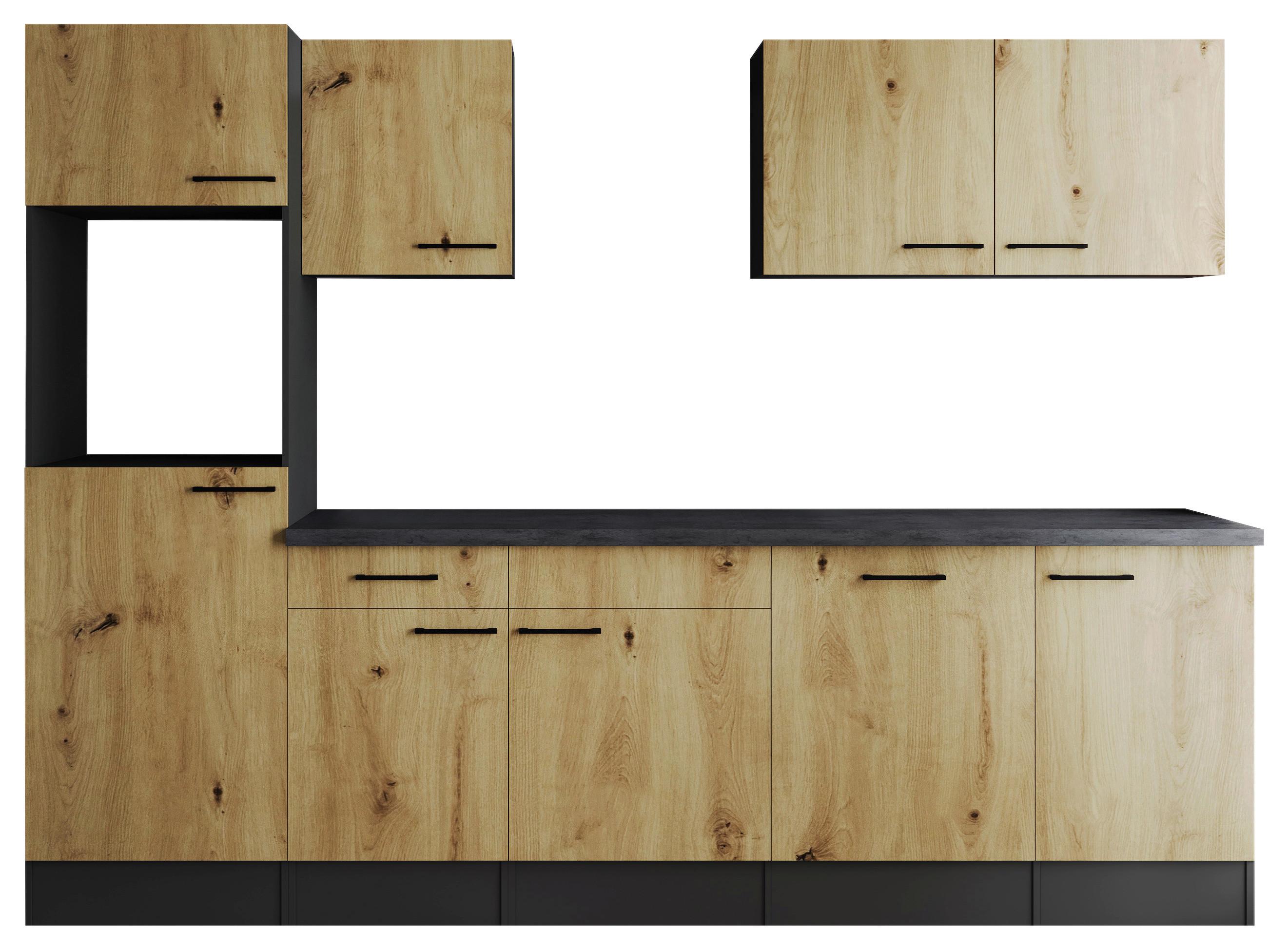 Küchenleerblock Oliver Artisan Eiche B: 280 Cm - Eiche Artisan/Grau, Design, Holzwerkstoff (280cm) - Respekta