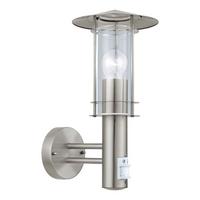 Außenwandleuchte Lisio inkl. Sensor Edelstahl - Klar/Edelstahlfarben, Basics, Glas/Metall (17,5cm) - Eglo