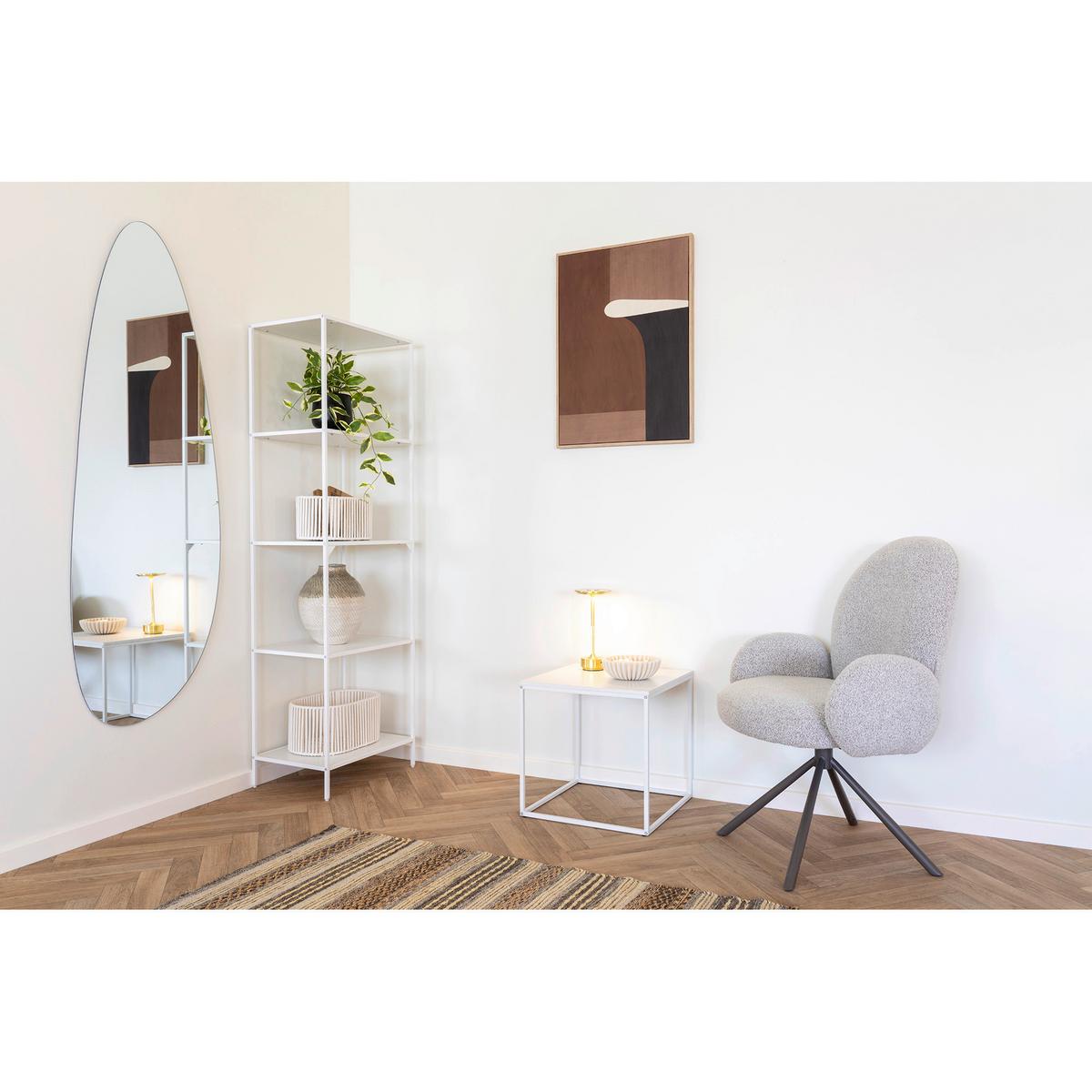 REGAL Vita, Weiß B: 51 cm - Weiß, Design, Holzwerkstoff/Metall (51/170/36cm) - MID.YOU