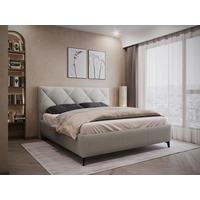 Polsterbett Bianco - Greige/Schwarz, MODERN, Holz/Textil (180/200cm) - MID.YOU