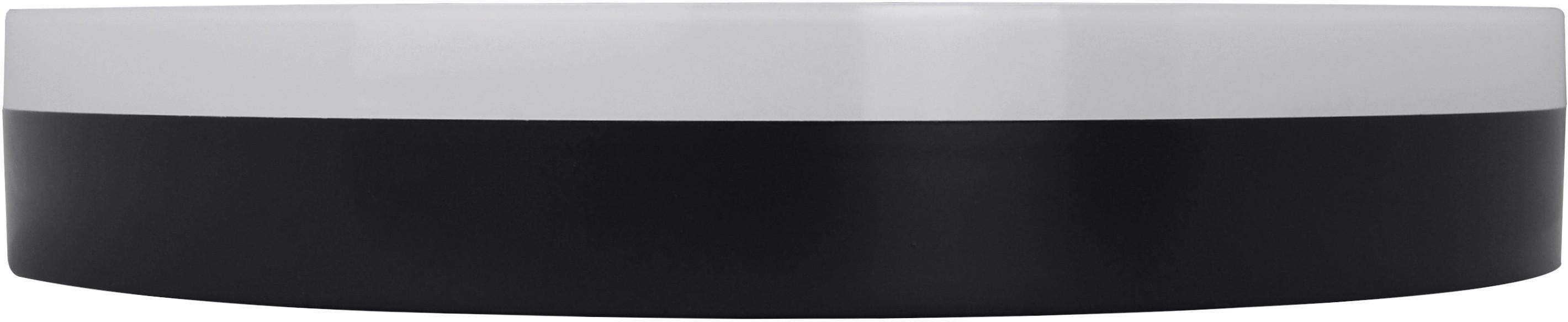 LED-Deckenleuchte Ø 28 cm, für In- und Outdoor - Schwarz, Basics, Kunststoff (28/5,1cm)