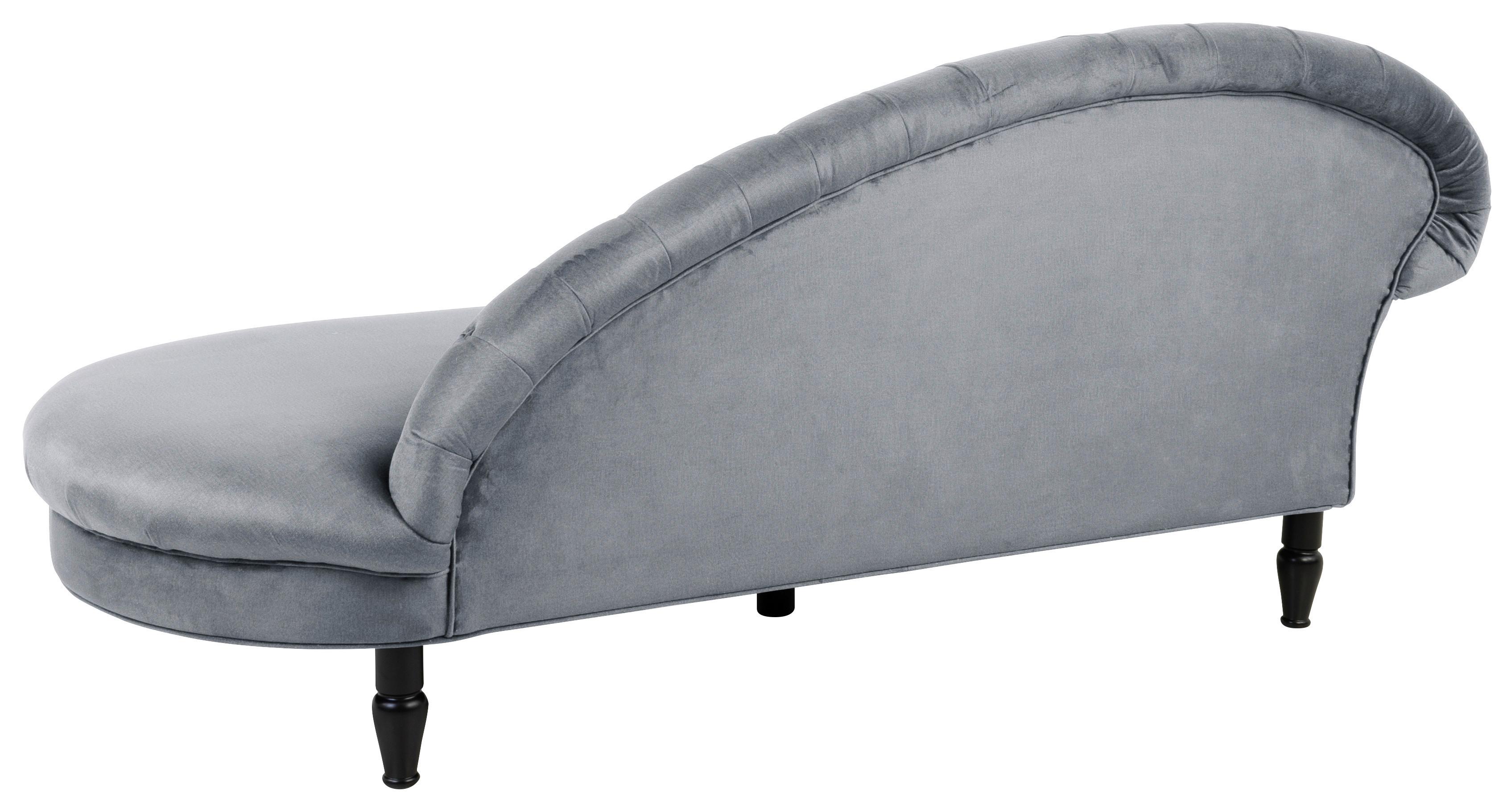 Récamiere Cupido - Schwarz/Grau, Design, Textil (216/91/103cm) - MID.YOU