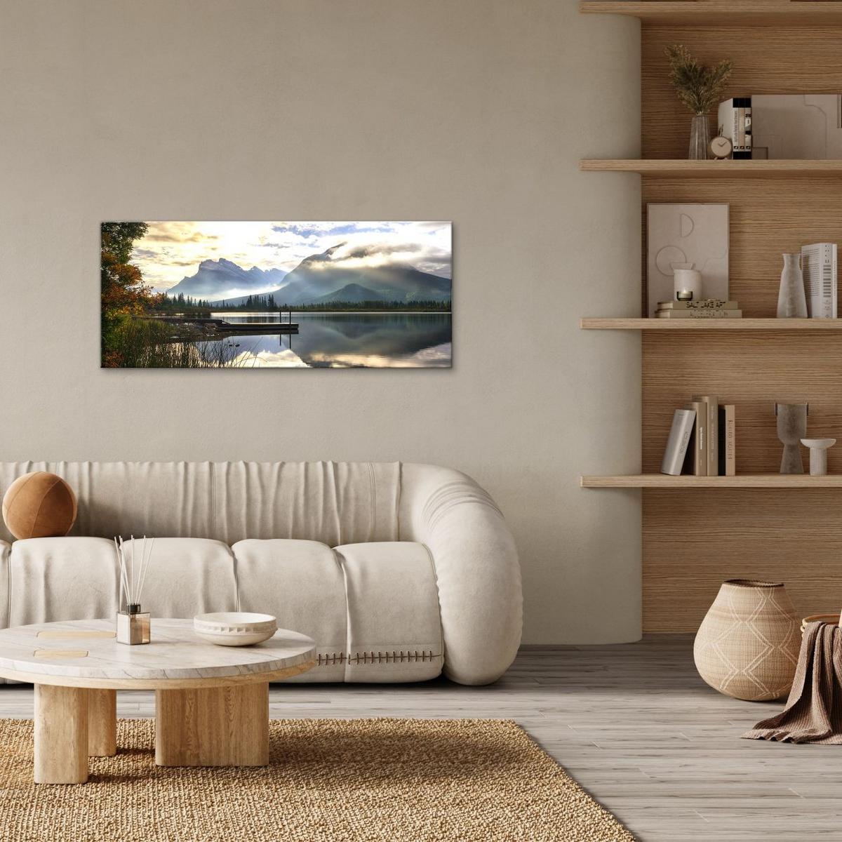 Keilrahmenbild Sabine - Blaugrau/Multicolor, KONVENTIONELL, Holz/Kunststoff (120/50cm) - James Wood