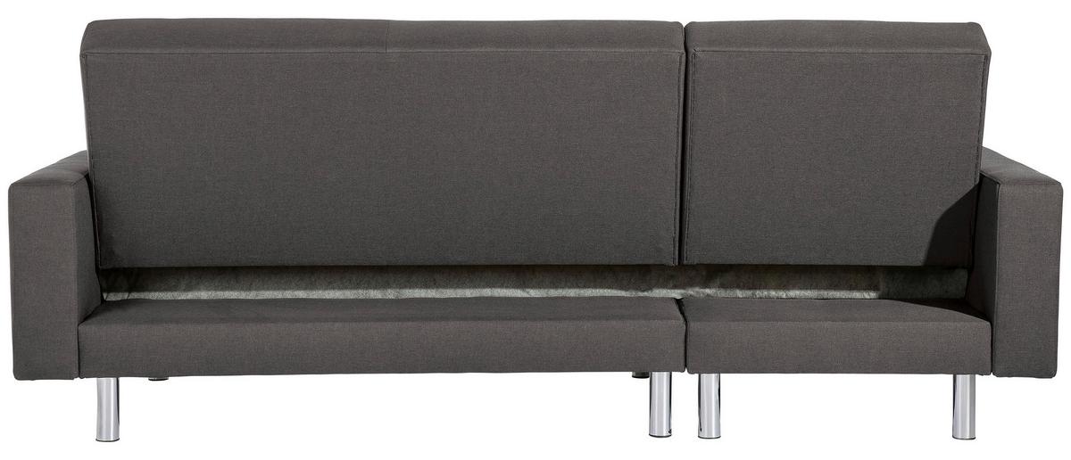 Ecksofa mit Schlaffunktion Just Fashion Anthrazit - Chromfarben/Anthrazit, KONVENTIONELL, Textil (152/230cm) - Max Winzer