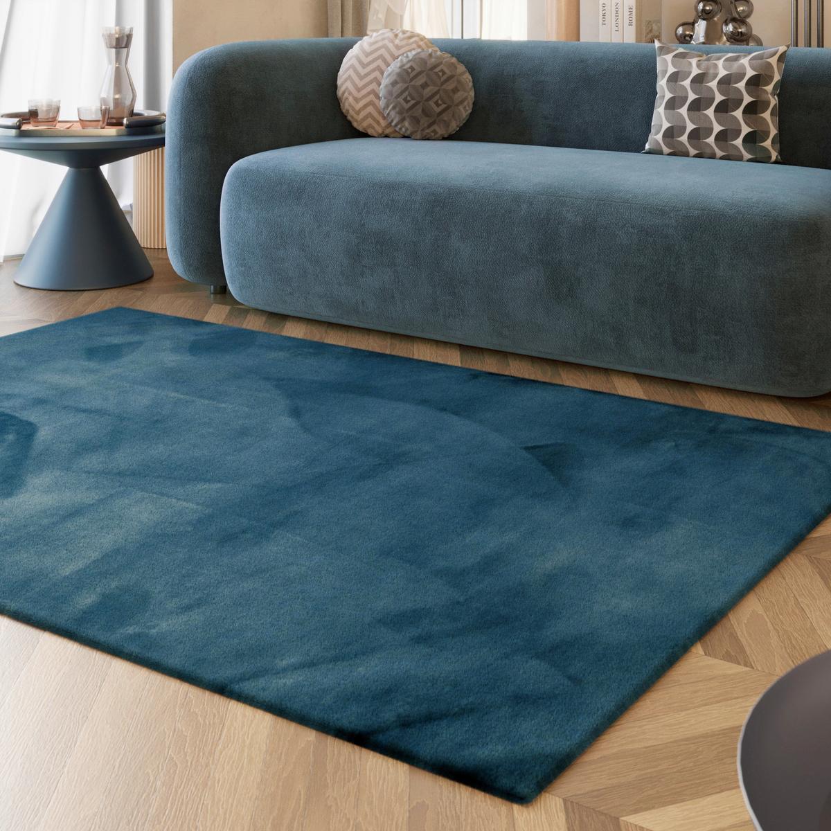 Hochflorteppich Petrol, BxL ca. 120x170 cm - Petrol, KONVENTIONELL, Textil (120/170cm) - Esprit