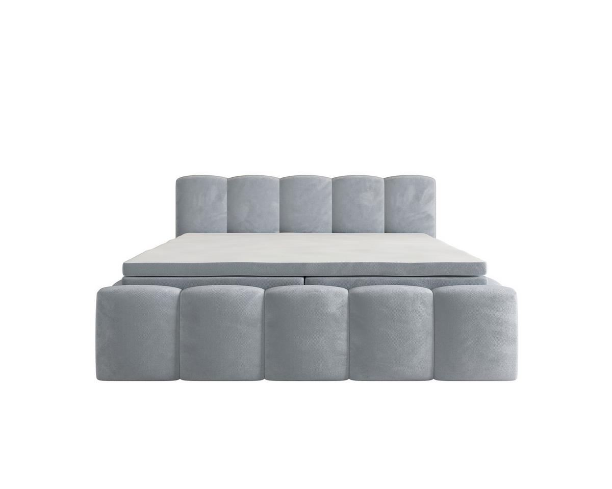 Boxbett Zako Grau LF: 180x200cm - Grau, MODERN, Textil (180/200cm) - MID.YOU