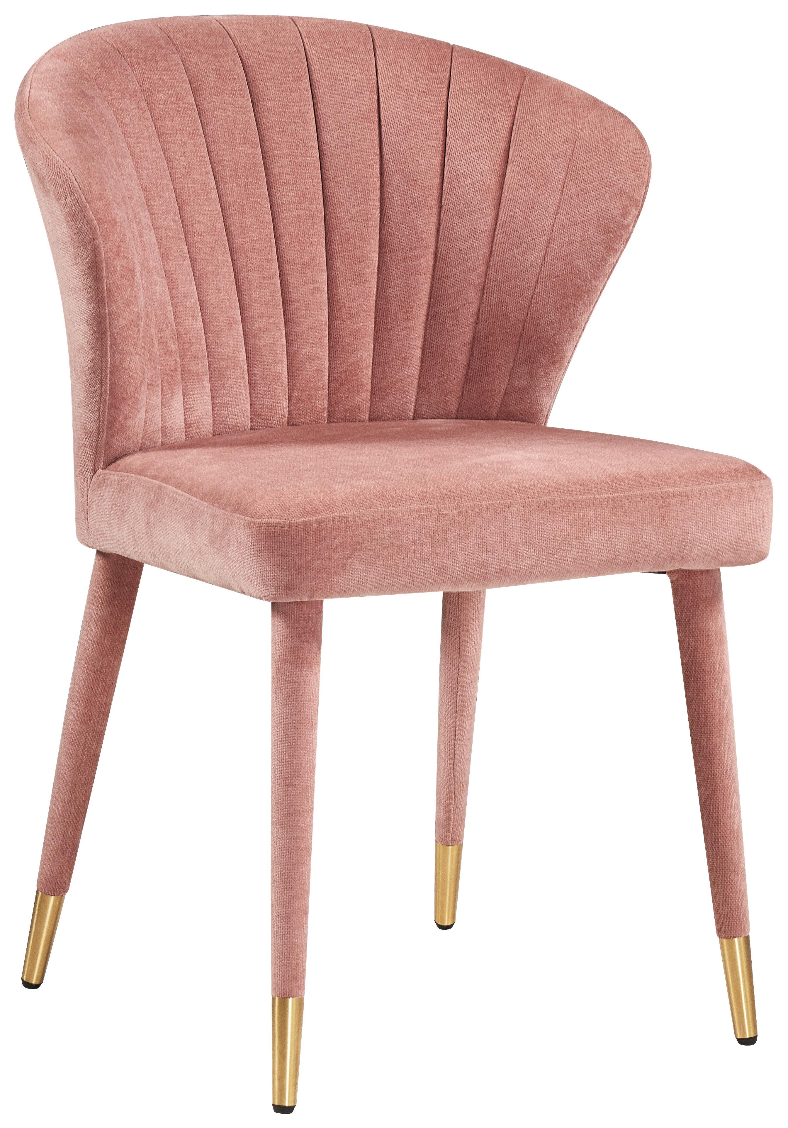 Esszimmerstuhl Angel Rosa/Goldfarben - Goldfarben/Rosa, MODERN, Textil/Metall (54.5/81.5/59cm) - MID.YOU