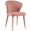 Esszimmerstuhl Angel Rosa/goldfarben - Goldfarben/Rosa, MODERN, Textil/Metall (54.5/81.5/59cm) - MID.YOU