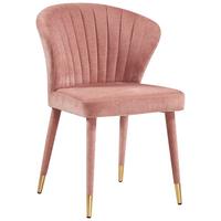 Esszimmerstuhl Angel Rosa/goldfarben - Goldfarben/Rosa, MODERN, Textil/Metall (54.5/81.5/59cm) - MID.YOU